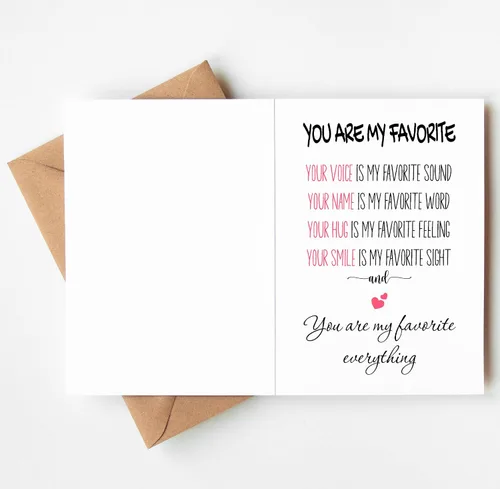 Miniatura 2 de Tarjeta de San Valentín para él, ella, tarjeta de felicitación romántica para marido, esposa, novio, novia, tarjeta de aniversario plegada de 5 x 7
