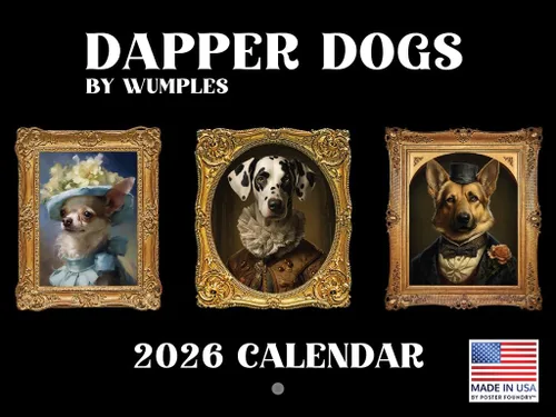 Miniatura 128 de Calendario de pared mensual 2025 Great Dane de 12 meses, fabricado en Estados Unidos