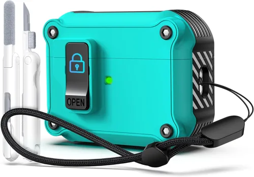 Miniatura 84 de R-fun - Funda para audífonos compatible con AirPods de 4.ª generación 2024, cubierta protectora de expulsión automática a prueba de caídas, puerto