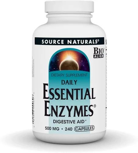 Miniatura 7 de Source Naturals Essential Enzymes - Suplemento de enzimas múltiples bio-alineadas de 500 mg, defensa herbaria para digestión, gases, estreñimiento
