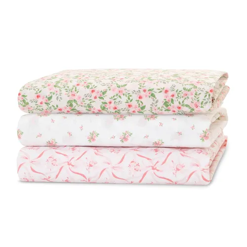 Miniatura 15 de Delta Children Mantas de Recepción para Bebé de Franela 100% Algodón para Niñas y Niños – 30x30 Pulgadas (Paquete de 2), Floral Rosa