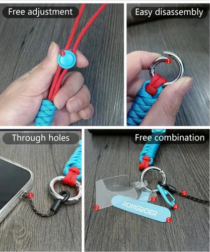 Miniatura 5 de Correa de muñeca para teléfono celular, pulsera para teléfono celular, cordón de muñeca para cámara, cordón de muñeca corto para llaves, cordón