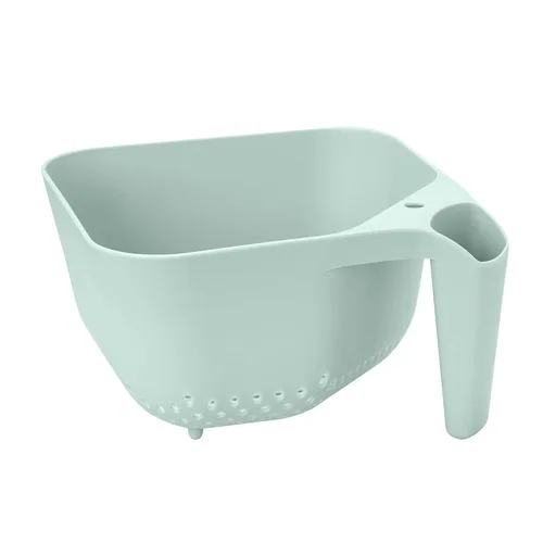 Tovolo Elements - Colador cuadrado con asa para pasta, frutas, bayas, verduras, fácil de limpiar, sin BPA, resistente al calor, colador de plástico