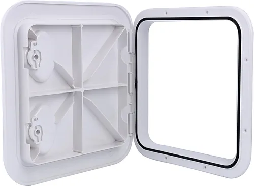 Miniatura 4 de Amarine Made Marine Deck Hatch Boat Deck Hatch Access Hatch & Lid 14-1/2" X 14-5/8" - White - 370mmx375mm