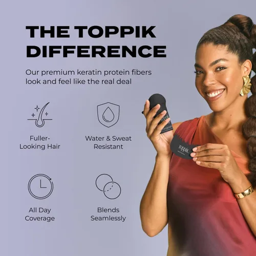 Miniatura 4 de Toppik Hair Building Fibers, Fill In Fine or Thinning Hair Instantly Thicker, Fuller Looking Hair 9 Shades,4 size options