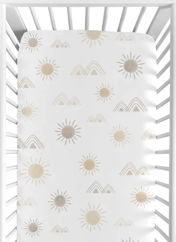 Miniatura 10 de Sweet Jojo Designs Boho Desert Sun Girl - Sábana bajera ajustable para cuna para bebé o niño pequeño, color rosa, malva, dorado, gris pardo