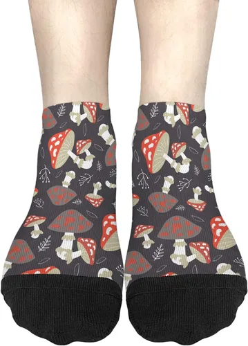 Miniatura 3 de devor Crew Socks Short for Men's Socks Short Socks Trendy Mushrooms Funny Mushrooms Magic Mushrooms Plant Forest Sock