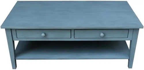 Miniatura 10 de IC INTERNATIONAL CONCEPTS Mesa de centro de madera azul Spencer