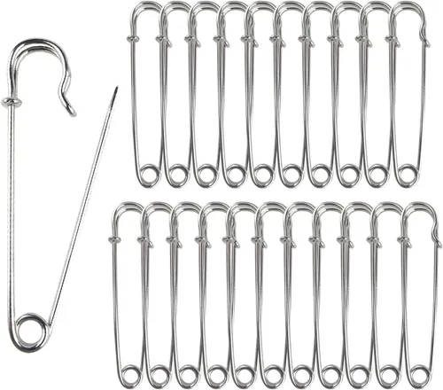 YiwerDer - Pasadores de seguridad extra grandes y resistentes, 22 pines de manta de 3 pulgadas, fuertes y resistentes para mantas, faldas,