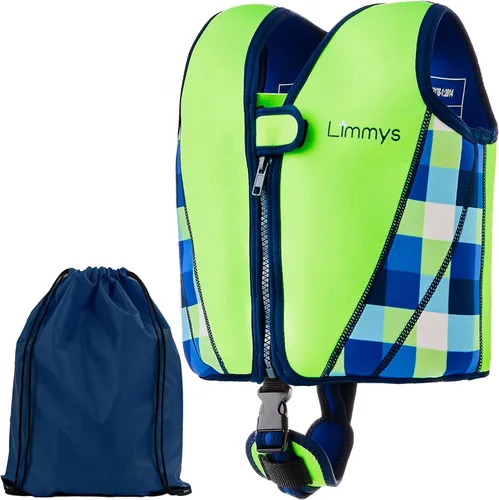 Limmys Chaleco de natación para niños pequeños y niños, ayuda de natación de flotabilidad ajustable, certificado de seguridad CE, diseño galardonado