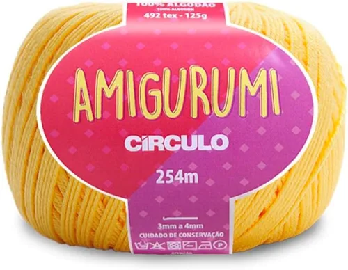 Miniatura 12 de Circulo Amigurumi Yarn, 100% Algodón Virgen Brasileño Mercerizado para Crochet y Tejido, Soft Art - Hilo de Peso Deportivo, 4.4 oz, 278 yardas