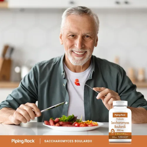 Miniatura 6 de Piping Rock Suplemento probiótico Saccharomyces Boulardii 5 mil millones de UFC 120 cápsulas 250 mg Vegetariano, sin OMG, sin gluten