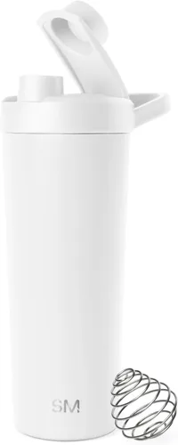 Miniatura 14 de Simple Modern - Botella mezcladora de acero inoxidable con bola, botella metálica aislada, para mezclas de proteínas, batidos y preentrenamiento