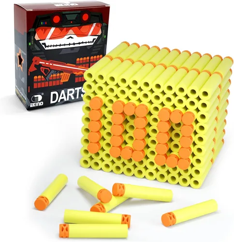 Miniatura 9 de EKIND 100 piezas de 2,83 pulgadas diseño hueco TPR dardos de cabeza suave rellenos de espuma tipo bala para armas Nerf N-strike Elite, 100, Blanco