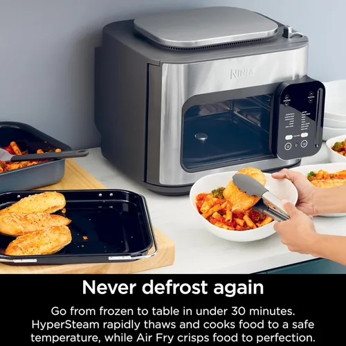 Miniatura 15 de Ninja Combi Multicocina, horno y freidora de aire, comidas completas en 15 minutos, funciones 14 en 1, cocina combinada + freír al aire, hornear