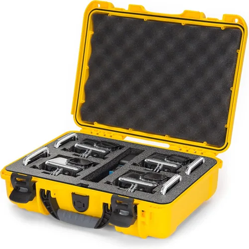 Miniatura 2 de NANUK 910 Estuche rígido impermeable con inserto de espuma para cuatro GoPro Hero 9 y 10 - Amarillo (910-4GOPH94)