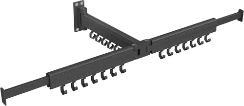 Miniatura 9 de SONGMICS Tendedero para Secar Ropa, Tendedero de Lavandería Montado en la Pared, Extensible, Brazos Plegables, con 21 Ganchos Deslizantes Blanco Nube