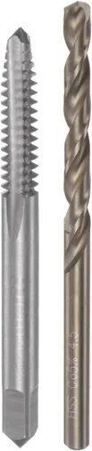 Miniatura 45 de uxcell Juego de grifos y brocas, M12 x 1.25 H2 rectos, fresadora de roscas para máquina de flauta recta, 0.413 in de acero cobalto M35 de alta