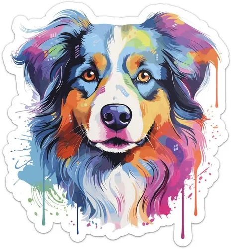 Miniatura 52 de Generic Colorida acuarela Shih Tzu - Calcomanía de vinilo impermeable para automóvil, laptop, pared, ventana, botella de agua, tamaño adhesivo