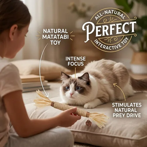 Miniatura 4 de Juguetes para gatos, 6 piezas de juguetes para gatos de interior, juguete de hierba gatera para masticar Silvervine Stick para limpiar dientes