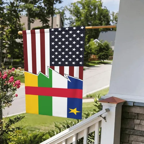 Miniatura 8 de Torn Style American And The Central African Republic Flags Garden Flag 28"x40" Inch Double Sided Garden Flags Home Lawn Outdoor Decor Flags Party