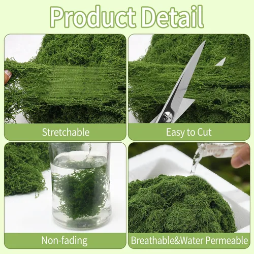 Miniatura 2 de Musgo verde falso de 7.05 onzas para plantas, musgo artificial para decorar musgo sintético para manualidades, centros de mesa, hadas, jardín