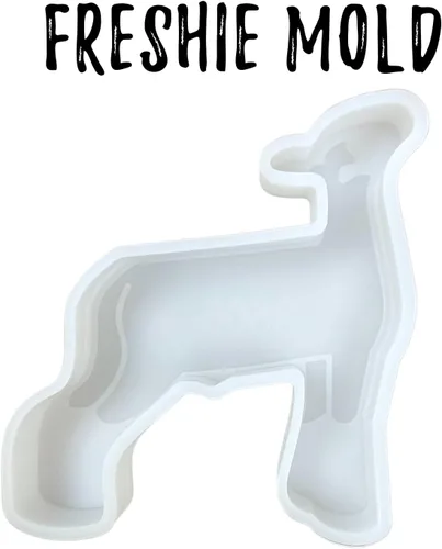 Miniatura 2 de Lashicorn Mostrar Molde de silicona Freshie para automóvil de cabra oveja, cordero, 4.25 x 4 x 0.8 pulgadas, agrícola FFA Farmer Farm Animal