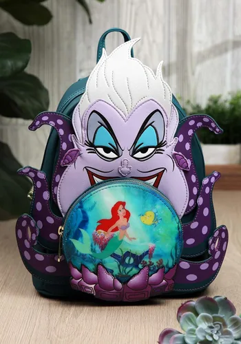 Miniatura 2 de Loungefly Disney Villains Scene Ursula Crystal Ball - Bolsa de hombro para mujer, doble correa, talla única
