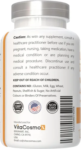 Miniatura 5 de Luteína con zeaxantina, cápsulas veganas, 120 unidades, 40 mg de luteína + 4 mg de zeaxantina por porción, sin OMG, sin gluten