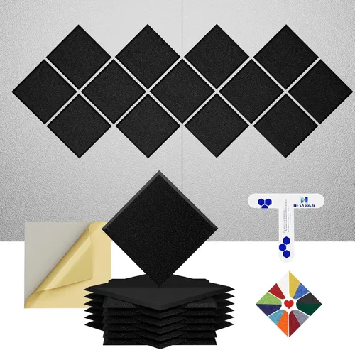 Miniatura 55 de Paneles acústicos autoadhesivos [390 lbs/yd³ de densidad ultra alta], panel de absorción de sonido de segunda generación, panel de sonido de nivel