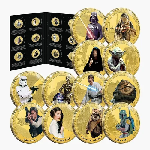 Miniatura 14 de FANTASY CLUB Colección oficial de monedas de la trilogía original de Star Wars Juego premium de 6 monedas Edición limitada certificada