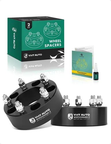 Miniatura 12 de YHTAUTO Espaciadores de rueda de 5 x 5 pulgadas de 2 pulgadas, compatible con modelos XK WJ WK JK Jeep Grand Cherokee, Wrangler, Chevy, GMC, Ford