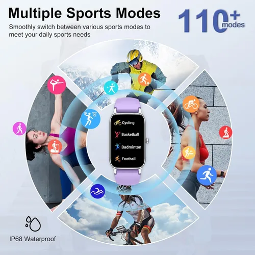 Miniatura 5 de Reloj inteligente para mujeres y hombres, reloj inteligente de 1.57 pulgadas (respuesta/hacer llamada), nuevo rastreador de fitness 2025 con 110