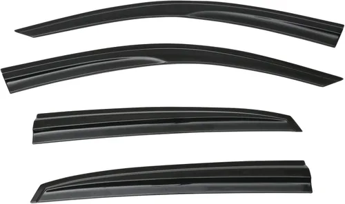 IKON MOTORSPORTS Viseras adhesivas para ventana compatibles con Honda Civic Hatchback 2017-2021, estilo Mugen, protectores de lluvia teñidos de humo