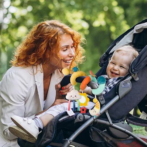 Miniatura 7 de MONSTIME Juguetes de asiento de automóvil para bebés de 0 a 6 meses, juguetes para niños y niñas, juguetes para recién nacidos de 0 a 3 meses