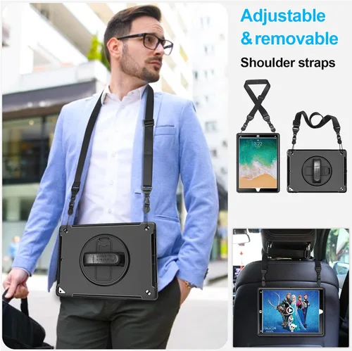 Miniatura 5 de Funda para iPad Pro 12.9 de 2ª generación 2017 y 2015 de 1ª generación, funda protectora de TPU resistente con protector de pantalla, soporte