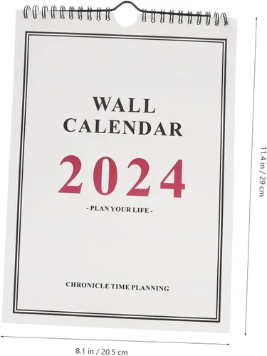 Miniatura 7 de NOLITOY Calendario montado en la pared, calendario 2024, calendario colgante 2024, calendario colgante de vacaciones, agenda de citas, calendario