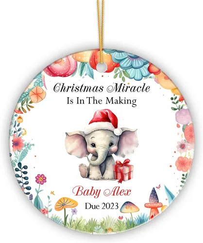 Miniatura 14 de Adorno personalizado de primera Navidad para nieta 2023, adorno de unicornio, personalizado para bebé, regalos de nieta, recuerdo de bebé