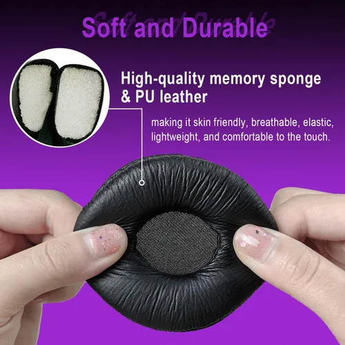 Miniatura 4 de Almohadillas de repuesto para auriculares Sony, almohadillas suaves para Sony MDR-ZX100 ZX110 ZX110NC ZX110AP ZX300 ZX310 ZX330BT, WH-CH500 CH510