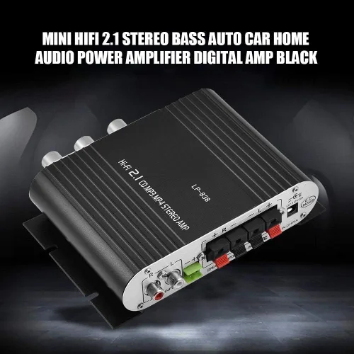 Miniatura 6 de Amplificador de audio estéreo, Mini HiFi 2.1 estéreo Bass Amplificador de potencia de audio para el hogar, amplificador digital profesional para uso