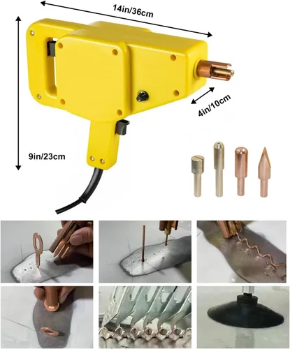 Miniatura 2 de Kit de soldador de pernos y extractor de abolladuras de 800VA con martillo deslizante, máquina de soldadura por puntos de 110 V para reparación