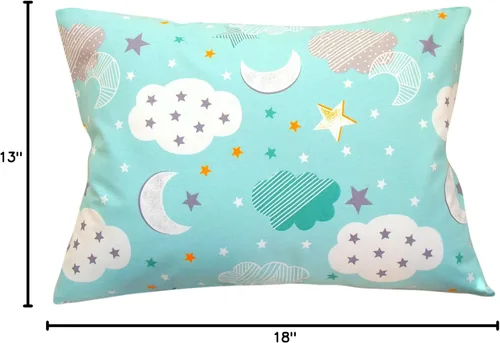 Miniatura 3 de Funda de almohada para niños pequeños 13 x 18 - Funda de almohada con estrellas de tamaño para viajar, funda de almohada de algodón con estrellas