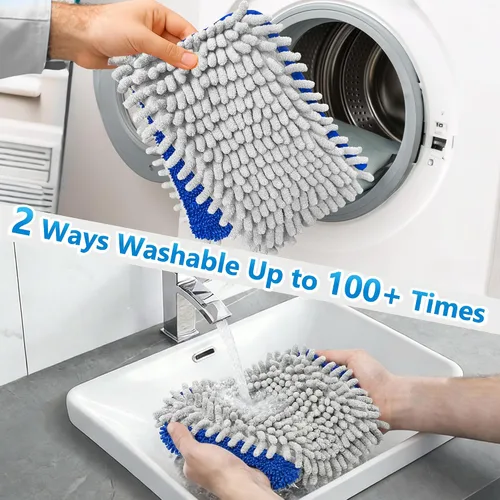 Miniatura 6 de Almohadillas reutilizables para mopa de polvo Enspoway, repuestos de felpilla de microfibra de doble cara para limpieza de azulejos de cocina
