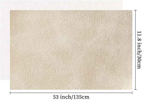 Miniatura 4 de Beige Rosa Suave Tela Sintética de Ante 30x135cm Cuero Sintético Hielo para Mochilas, Bolsos, Costura, Manualidades
