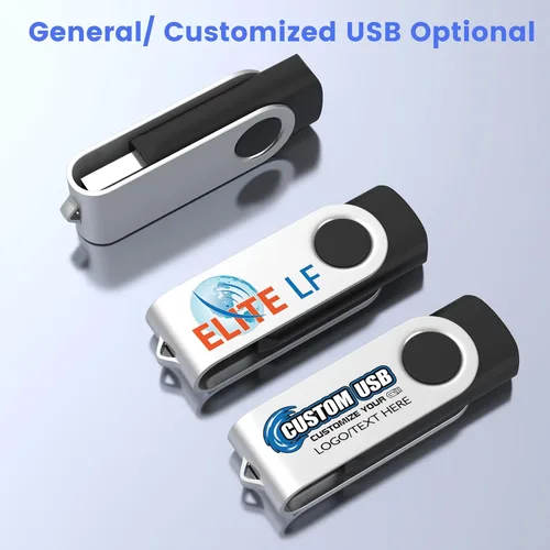 Miniatura 8 de ABLAZE Unidad flash de 128 MB, paquete de 10 unidades de memoria USB 2.0 con cordones, unidades de pulgar giratorias, disco Pendrive U a granel