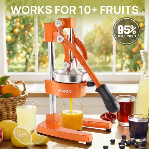Miniatura 2 de Exprimidor de cítricos de hierro fundido de cocina, exprimidor manual de naranja, exprimidor de encimera resistente para limón, naranja, fácil