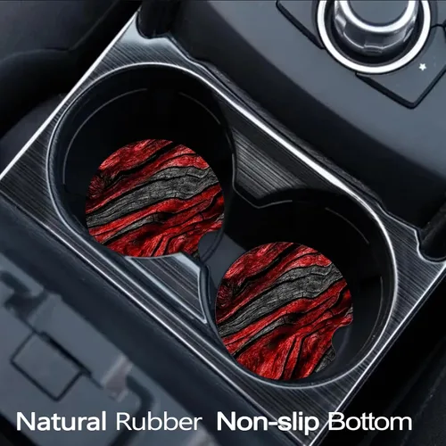Miniatura 2 de Posavasos de coche de 3.5 pulgadas para portavasos, paquete de 2 posavasos de goma universales antideslizantes grandes para mujeres, accesorios