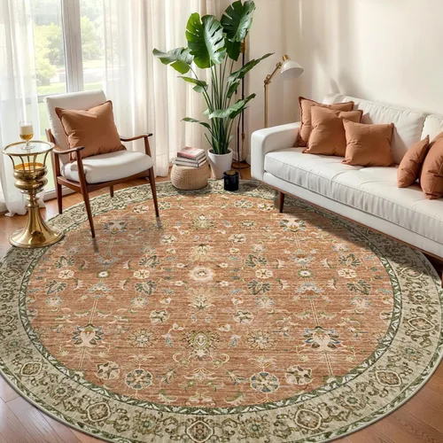 Miniatura 85 de Tangsoo Alfombra lavable para pasillo, antideslizante, 2 x 6 pies, estilo bohemio, floral, vintage, para entrada, suelo suave, para cocina, baño