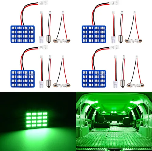 Miniatura 12 de AUXLIGHT Accesorios de luces LED para interior de automóvil con adaptadores de festoon 194 168 T10 / BA9S / DE3175 6418 211-2 578 Festoon