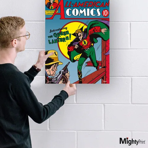 Miniatura 5 de MIGHTYPRINT DC Comics - Linterna verde - Arte de portada de cómic Origin Story - 80 aniversario - Arte de pared único de 17 x 24 pulgadas - No hecho